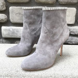 Badgley Mischka Victoria Grey Suede Boot NIB sz10